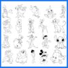 disney characters outline svg