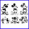Mickey and minnie outline svg
