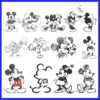 Mickey and minnie love svg