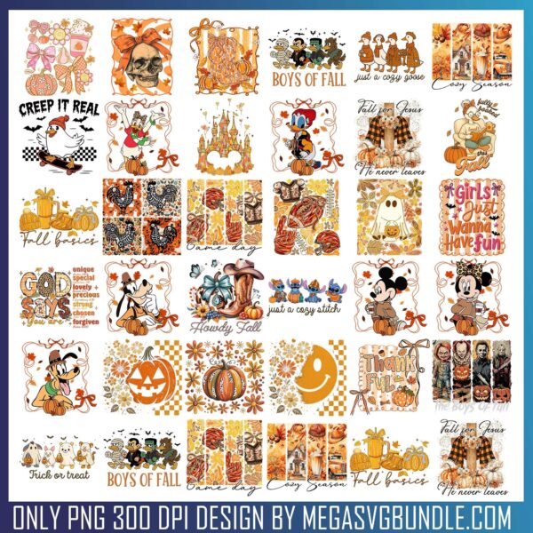 Fall 2025 png bundle, autumn falls png, spirit halloween png