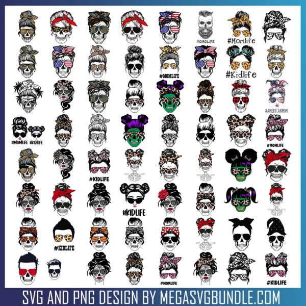 Momlife SVG Bundle, call your mother​ svg, skull svg