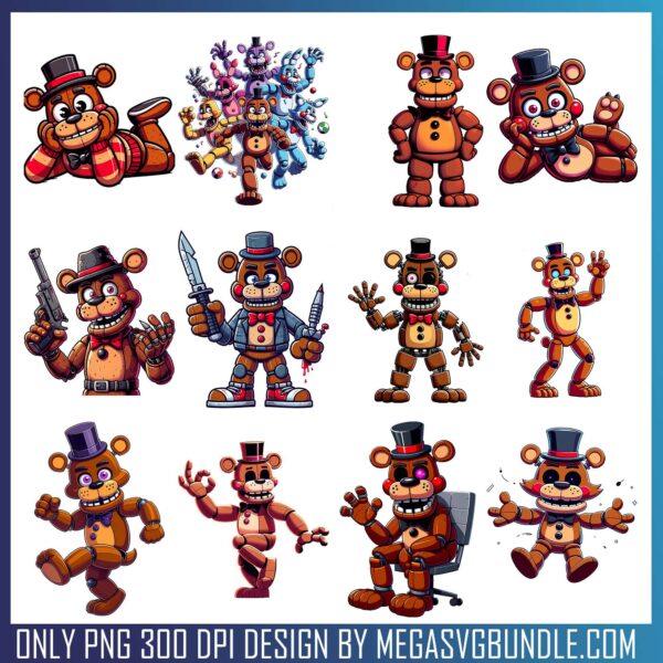 Five Nights at freddy png bundle, five nights at freddy’s game png, nightmare​ png