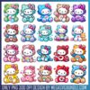 Hello Kitty Graduation set PNG bundle, hello kitty characters​ png, graduate png