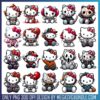 Hello Kitty tarot card png bundle, hello kitty characters png, tarot cards png