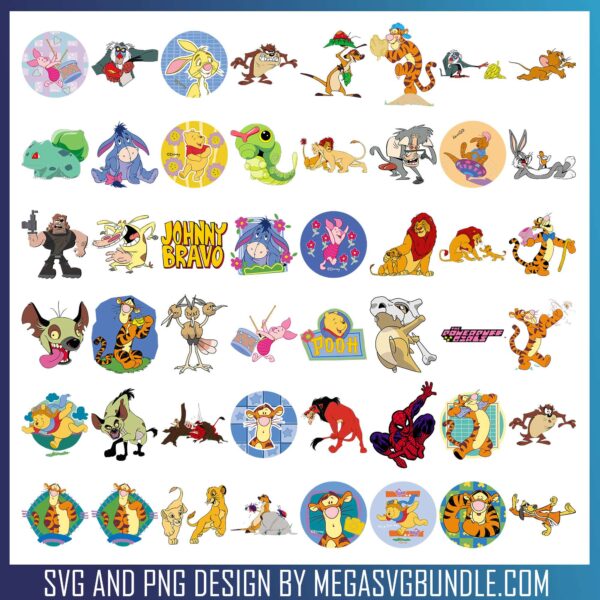 Cartoon Images svg bundle, cartoon characters​ svg, cartoon network​ svg