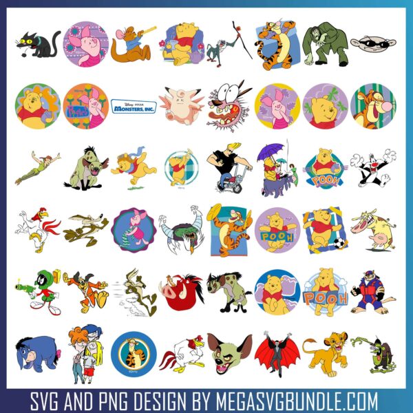 Cartoon Images svg bundle, cartoon characters​ svg, cartoon network​ svg