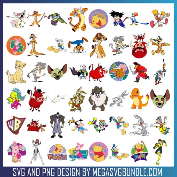 Cartoon Images svg bundle, cartoon characters​ svg, cartoon network​ svg