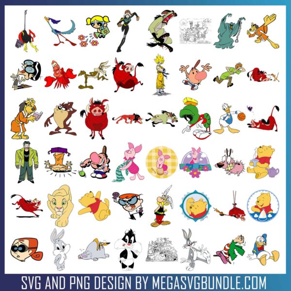 Cartoon Images svg bundle, cartoon characters​ svg, cartoon network​ svg