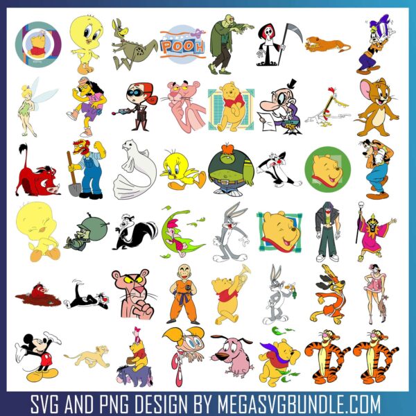 Cartoon Images svg bundle, cartoon characters​ svg, cartoon network​ svg