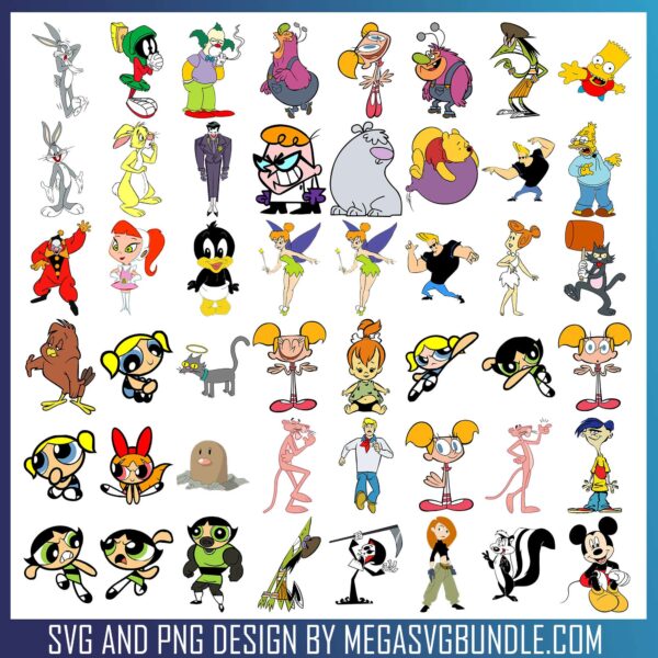 Cartoon Images svg bundle, cartoon characters​ svg, cartoon network​ svg