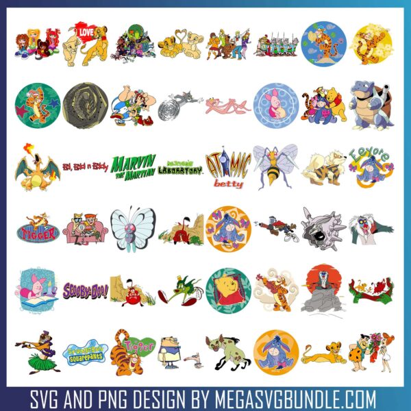 Cartoon Images svg bundle, cartoon characters​ svg, cartoon network​ svg