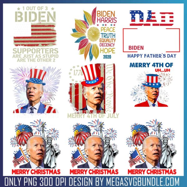 Biden Patriotic Designs PNG Bundle, joe biden​ png, joe biden news​ png