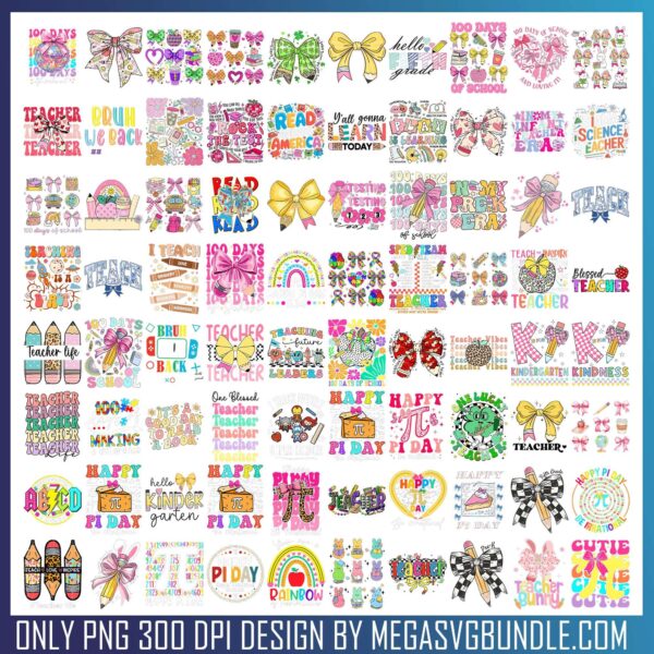 Teacher life png bundle, us teacher appreciation day 2025​ png, school days png