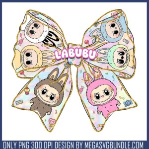 Bow tie labubu png, labubu original​ png, labubu blind box​ png