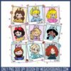 Disney princesses labubu png, disney princesses png, labubu dolls​ png