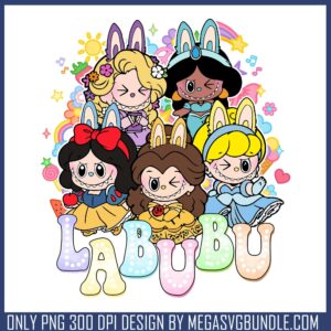 Disney princesses labubu png, disney princesses png, labubu dolls​ png