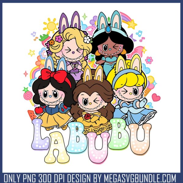 Disney princesses labubu png, disney princesses png, labubu dolls​ png