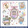 Labubu colorful bowtie png, labubu drawing​ png, labubu outfits​ png