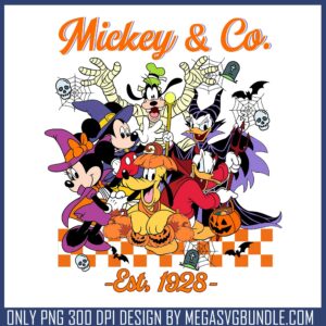 Mickey friends halloween png, disney land png, halloween movies​ png