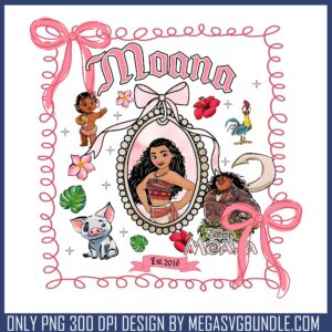 Moana mirror frame png, disney characters png, moana movie​ png