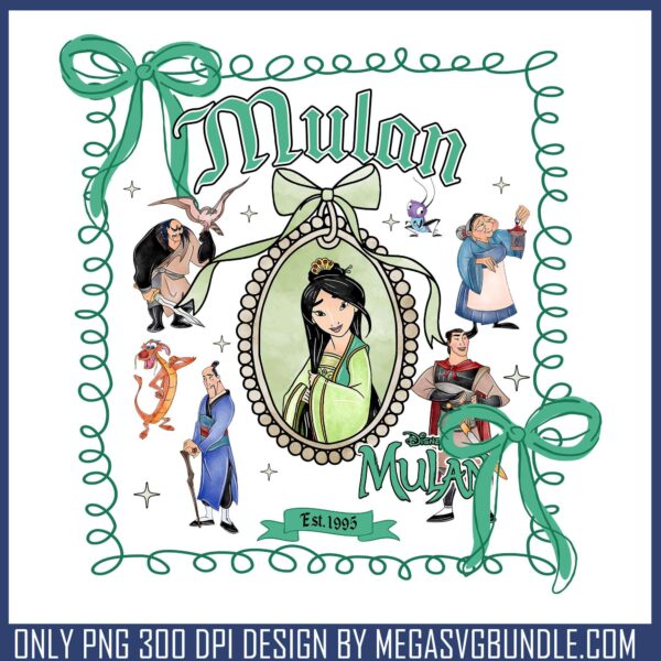 Mulan mirror frame png, disney princess png, mulan 1998​ png