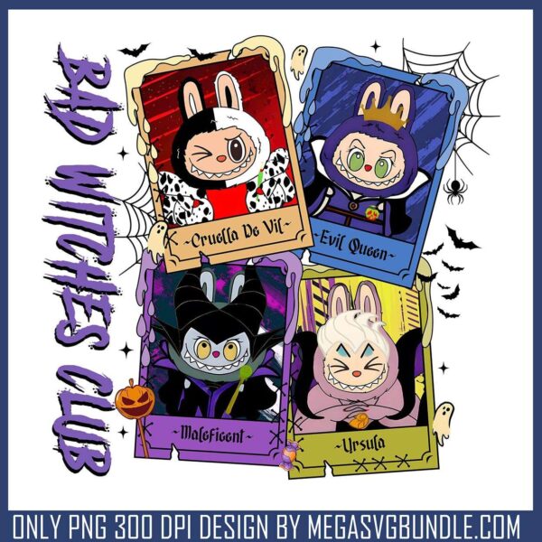Bad witch club labubu png, halloween 1978​ png, labubu dolls png