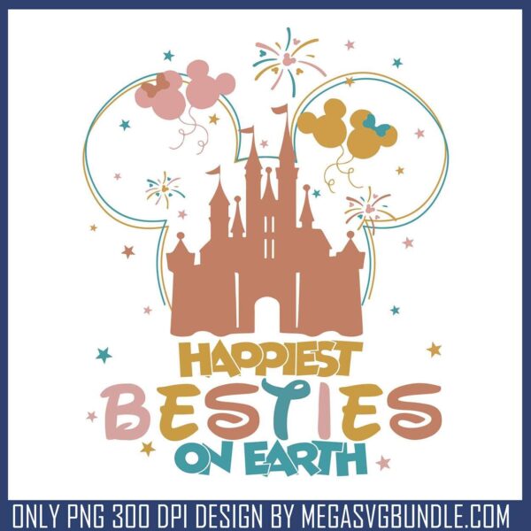 Disney castle besties png, disney land png, disney castle png
