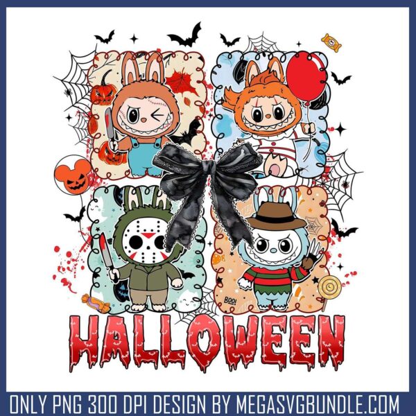 Halloween killers labubu png, labubu original png, halloween killers​ png