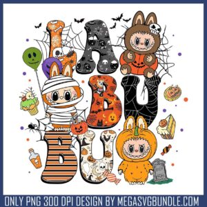 Halloween vertical labubu png, halloween costume ideas​ png, labubu doll png