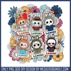 Killers card labubu png, toffee labubu​ png, happy halloween png