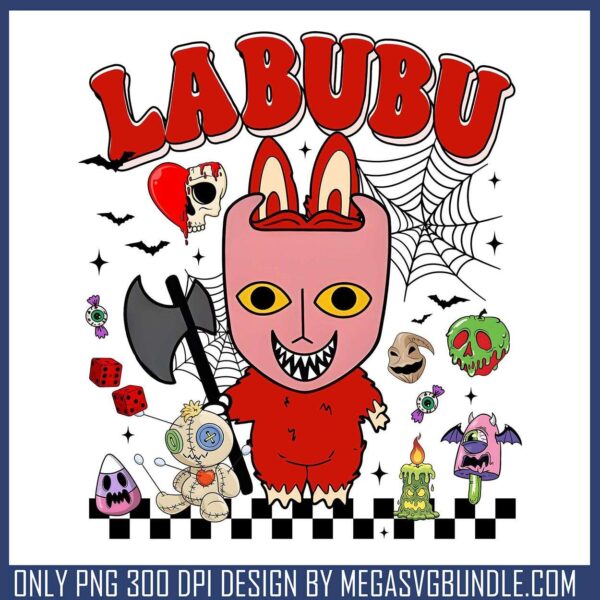 Labubu axe killer png, best horror movies​ png, labubu plush​ png