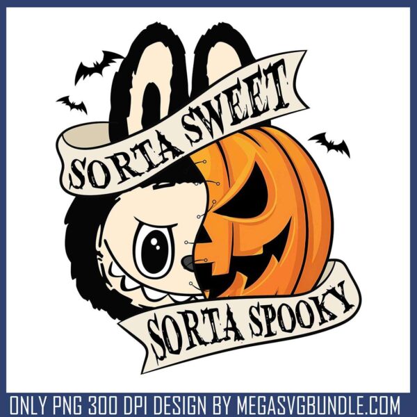 Labubu black sorta spooky png, halloween spirit​ png, labubu box png