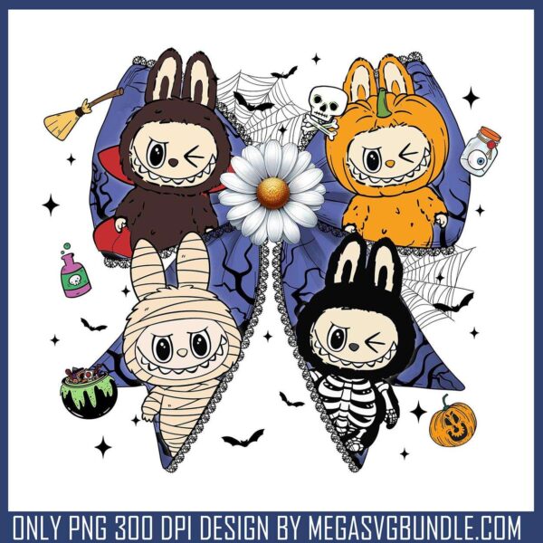 Labubu bow halloween png, labubu pop mart png, halloween costume png