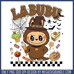 Labubu brown witch png, labubu doll png, the witch png