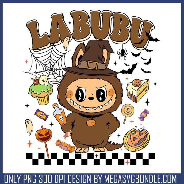 Labubu brown witch png, labubu doll png, the witch png