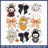 Labubu halloween bow png, halloween store​ png, labubu doll png