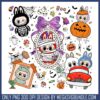 Labubu halloween bow png, halloween store​ png, labubu doll png
