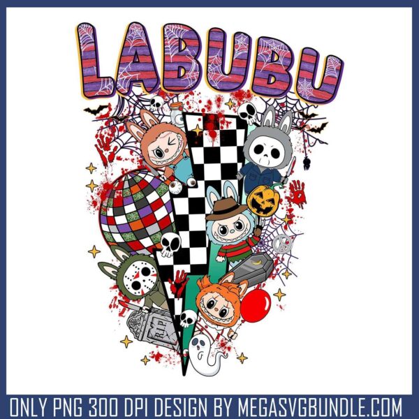 Labubu halloween thunder png, halloween movies​ png, labubu doll png