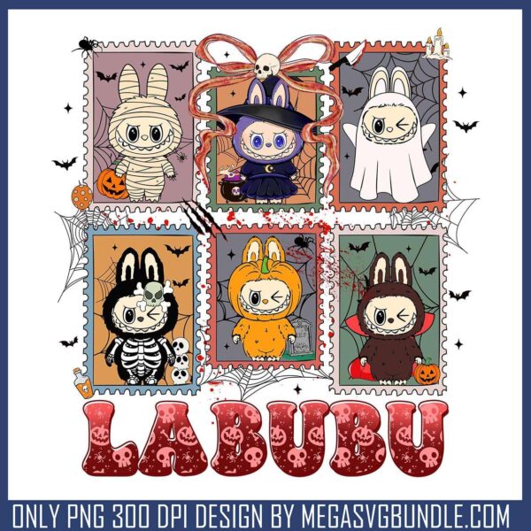 Labubu horror cards png, labubu art​ png, halloween store​ png