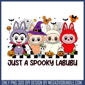 Labubu just a spooky png, popmart labubu​ png, spooky month​ png