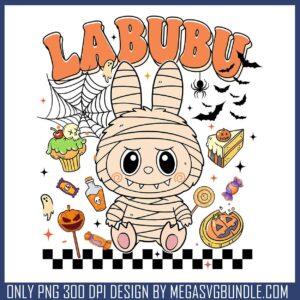 Labubu mummy png, halloween town​ png, popmart labubu png