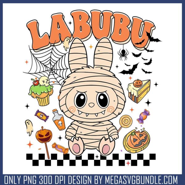 Labubu mummy png, halloween town​ png, popmart labubu png