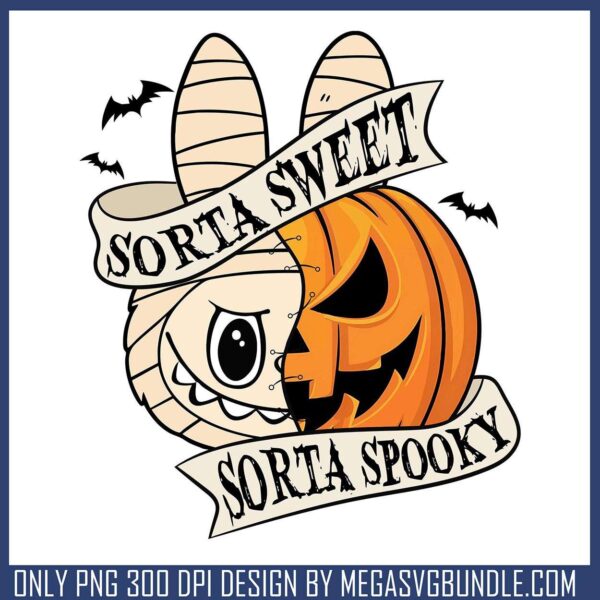 Labubu mummy sorta spooky png, spirit halloween​ png, labubu doll png