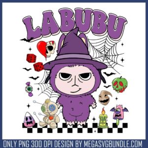 Labubu purple witch png, the witch png, labubu popmart png