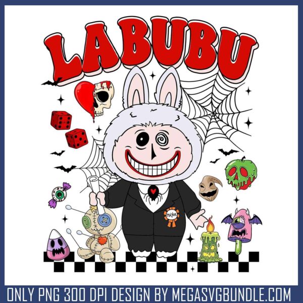 Labubu stuff horror png, labubu box png, horror movies png