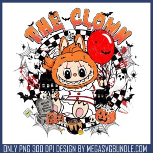 Labubu the clown png, pennywise png, labubu keychain png