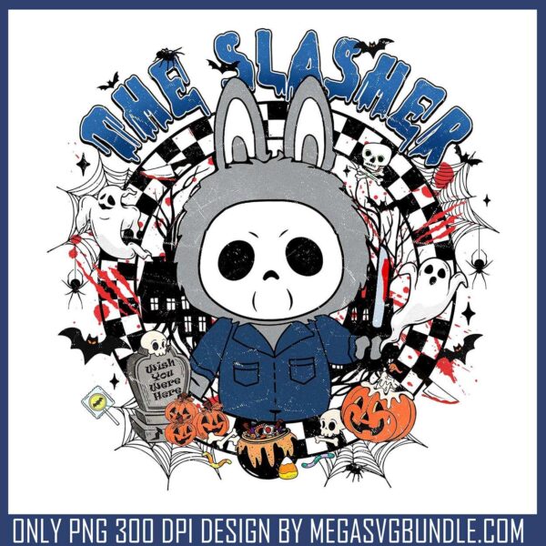 Labubu the slasher png, michael myers png, labubu dolls png