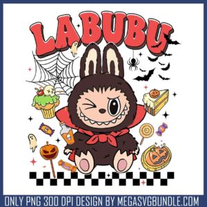 Labubu vampire png, halloween costume​ png, labubu keychain png