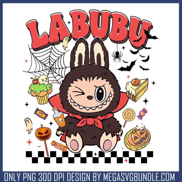 Labubu vampire png, halloween costume​ png, labubu keychain png