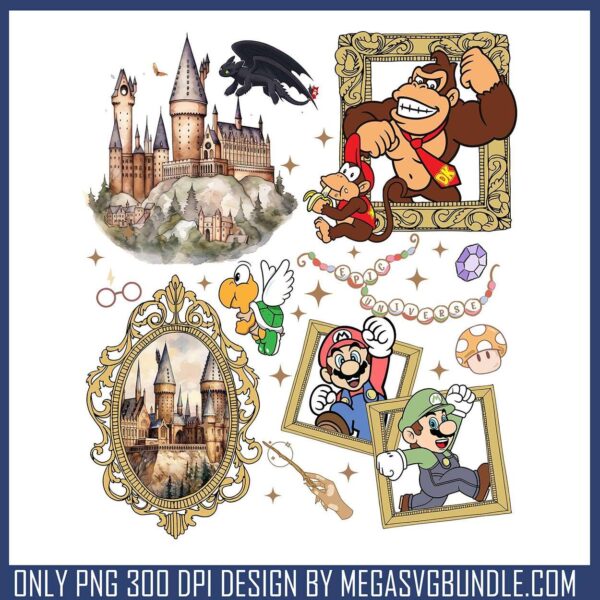 Mario characters picture art png, super mario bros png, super mario 64 png